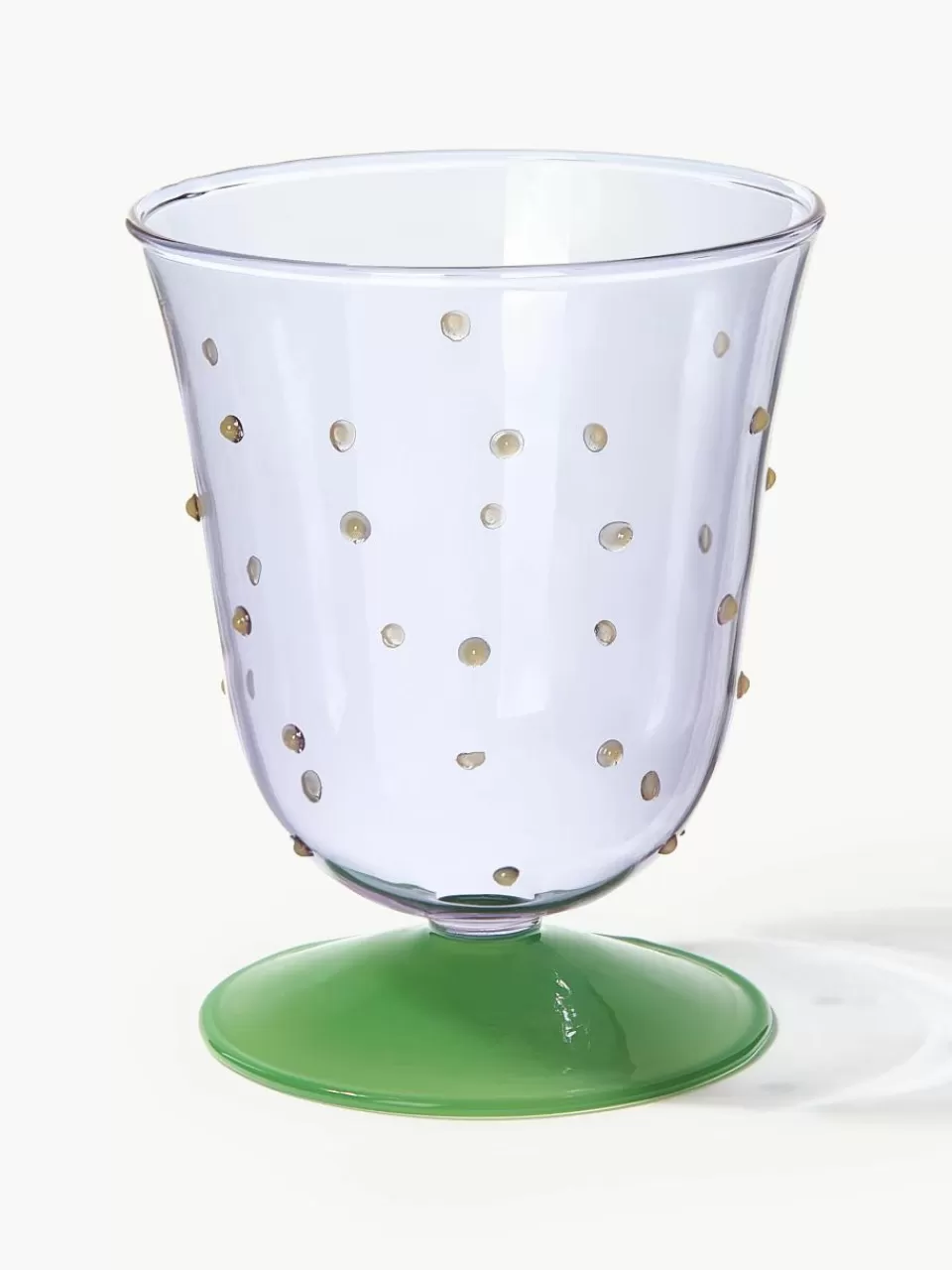 &k Amsterdam Handgemaakte waterglazen Dot van borosilicaatglas, 2 stuks | Waterglazen | Servies