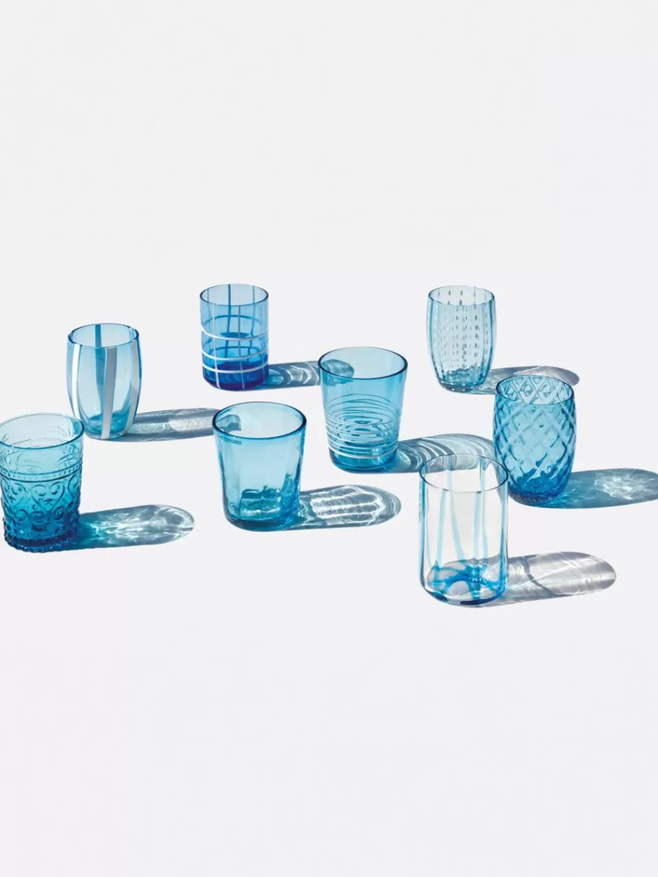 zafferano Handgemaakte waterglazen Melting, set van 6 | Servies | Waterglazen