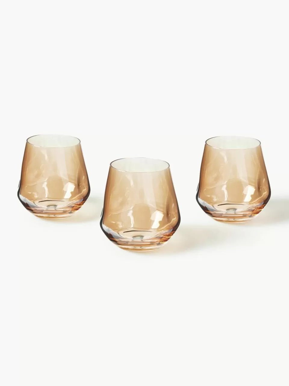 Westwing Collection Handgemaakte waxinelichthoudersset Lustre, set van 3 | Kaarsen & Kaarsenhouders | Decoratie