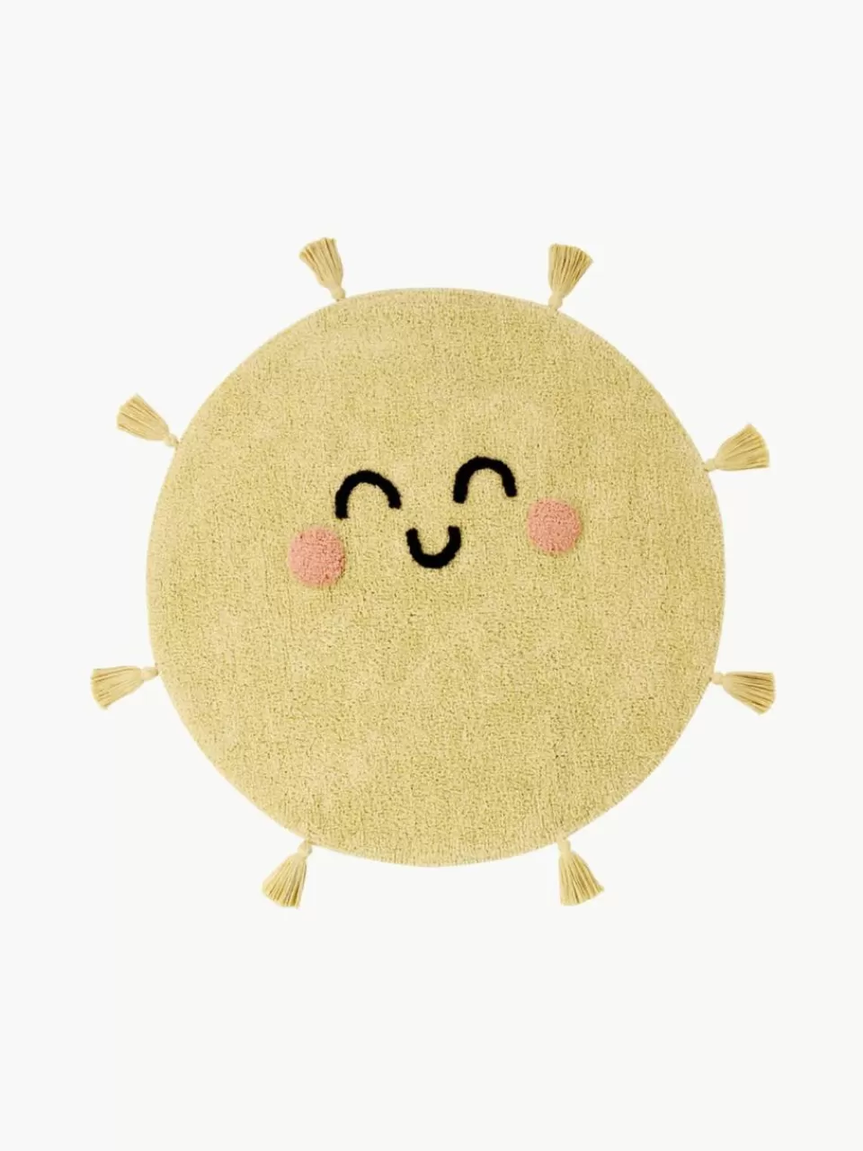 Lorena Canals Handgeweven kindervloerkleed You're My Sunshine met kwastjes, wasbaar | Kindervloerkleden | Kindervloerkleden