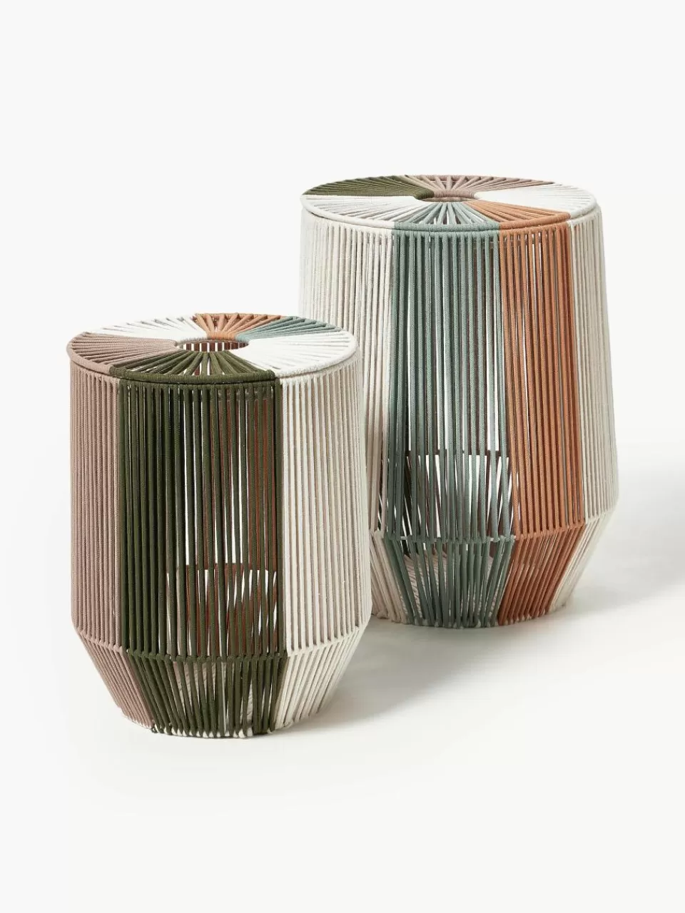 Westwing Collection Handgeweven wasmanden Gabe van touw, 2-delig | Wasmanden | Decoratie