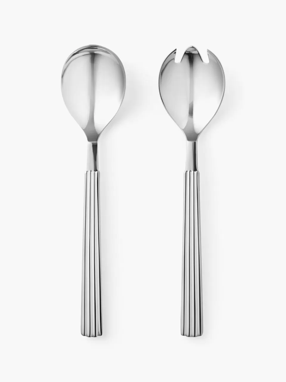 GEORG JENSEN Hoogglans gepolijste saladebestek Bernadotte | Serveerbestek | Servies