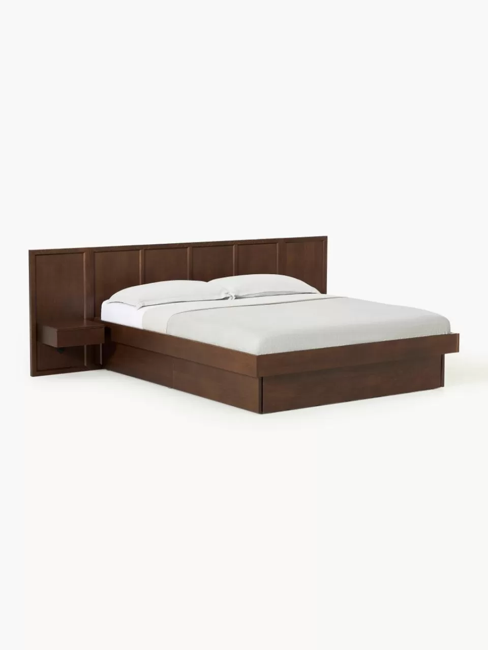 Westwing Collection Houten bed Nanto met lades en hoofdeinde | Bedden | Bedframes