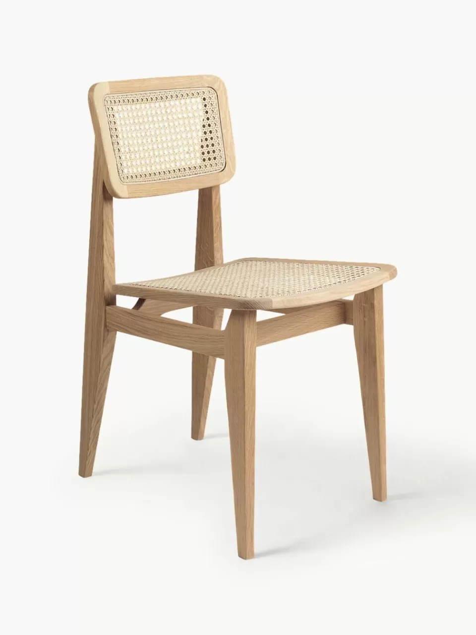 GUBI Houten stoel C-Chair van eikenhout met Weens vlechtwerk | Stoelen | Houten Stoelen