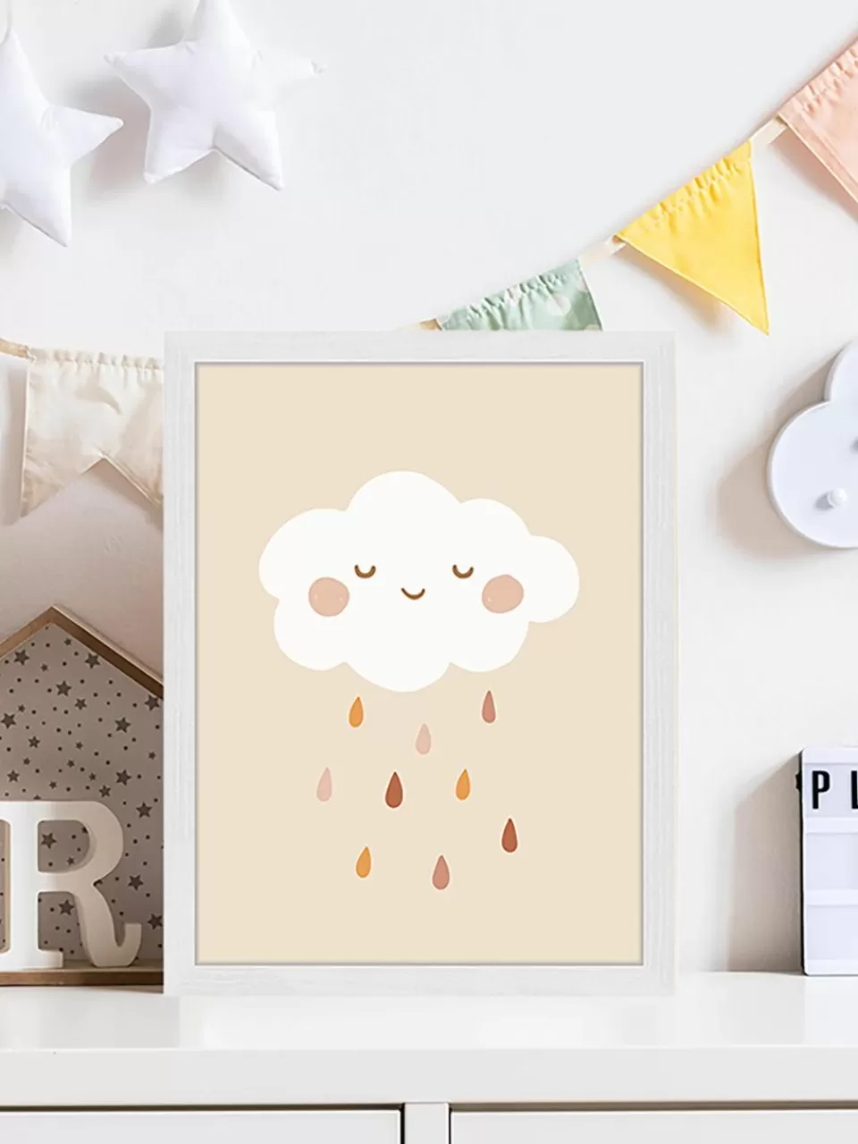 Any Image Ingelijste digitale print Lovely Rain | Kinderkamer Decoratie