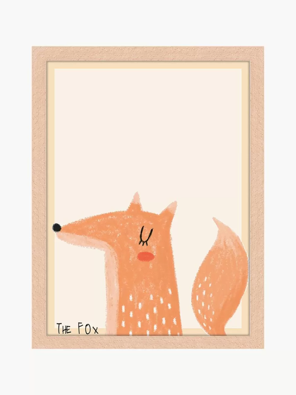 Any Image Ingelijste digitale print The Fox | Kinderkamer Decoratie