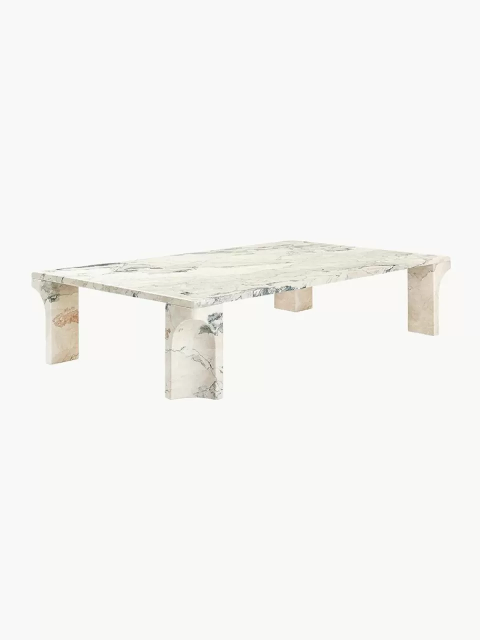 GUBI Kalkstenen salontafel Doric, B 140 cm | Salontafels | Salontafels