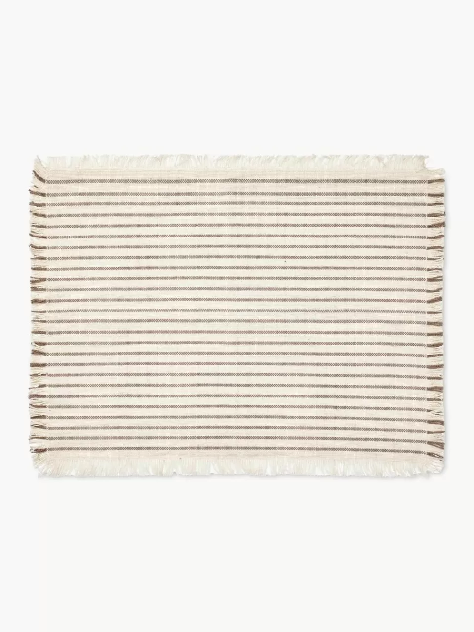 Broste Copenhagen Katoenen placemats Elouise met franjes, 2 stuks | Servies | Placemats