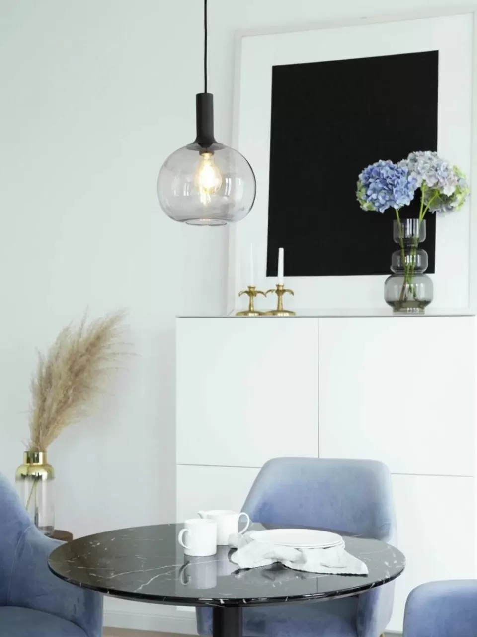 Westwing Kleine hanglamp Alton van rookglas | Hanglampen | Hanglampen