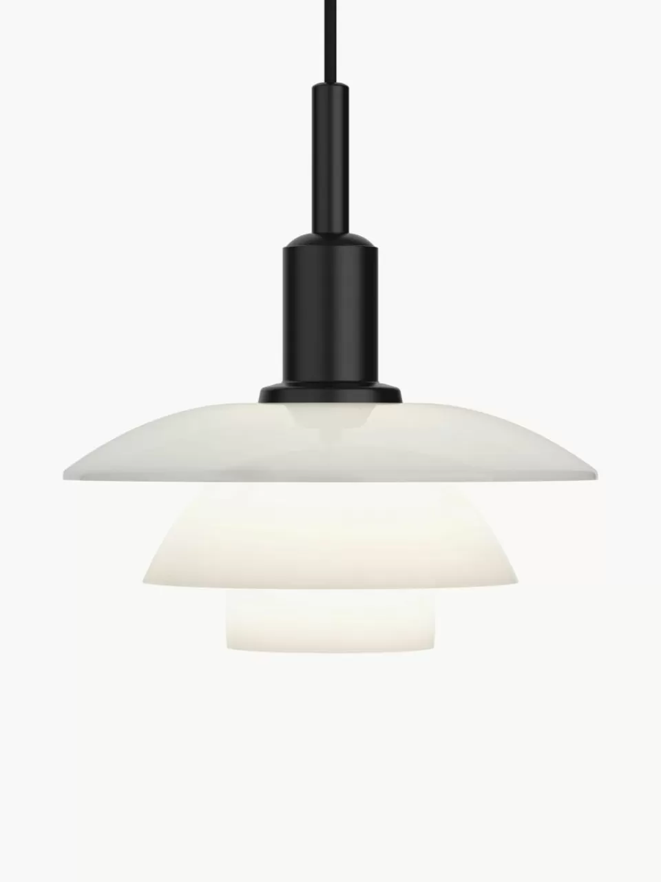 Louis Poulsen Kleine hanglamp PH 3/3, mondgeblazen | Hanglampen | Hanglampen