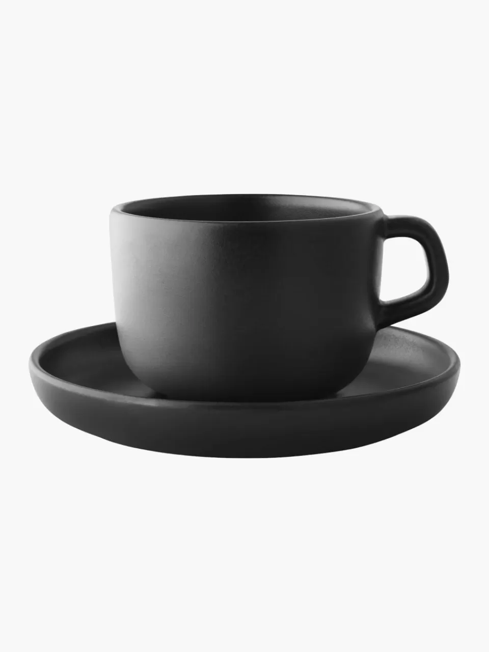 Eva Solo Koffiekopjes Nordic Kitchen met schoteltjes, 4 stuks | Servies | Koffiekopjes