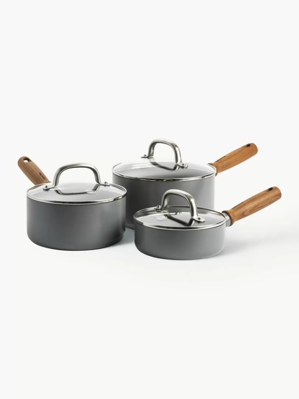 GreenPan Kookpotten Mayflower Pro met antiaanbaklaag, set van 3 | Kookpannen | Kookpannen