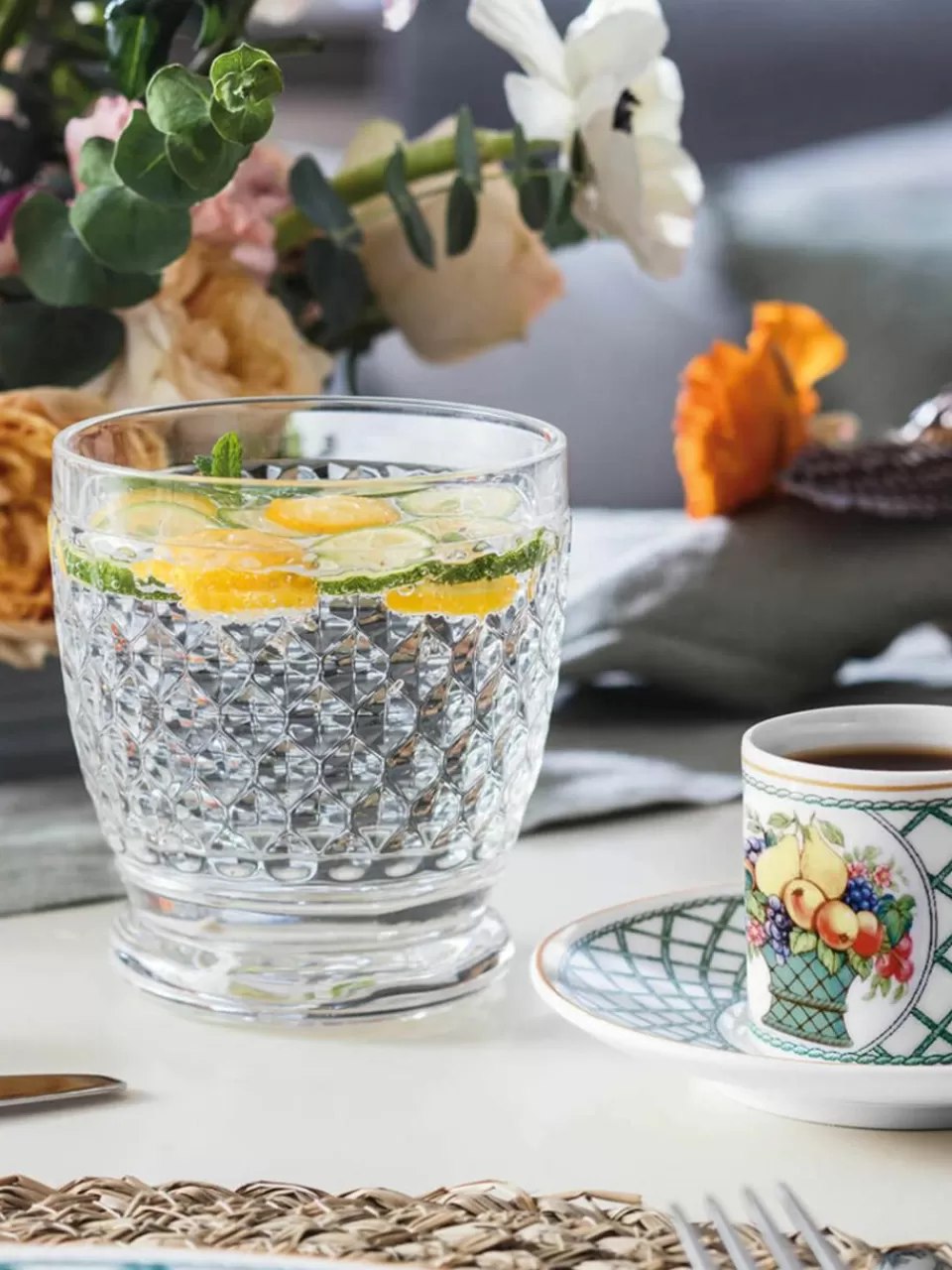 Villeroy & Boch Kristallen waterglazen Boston met reliëf, 4 stuks | Servies | Waterglazen