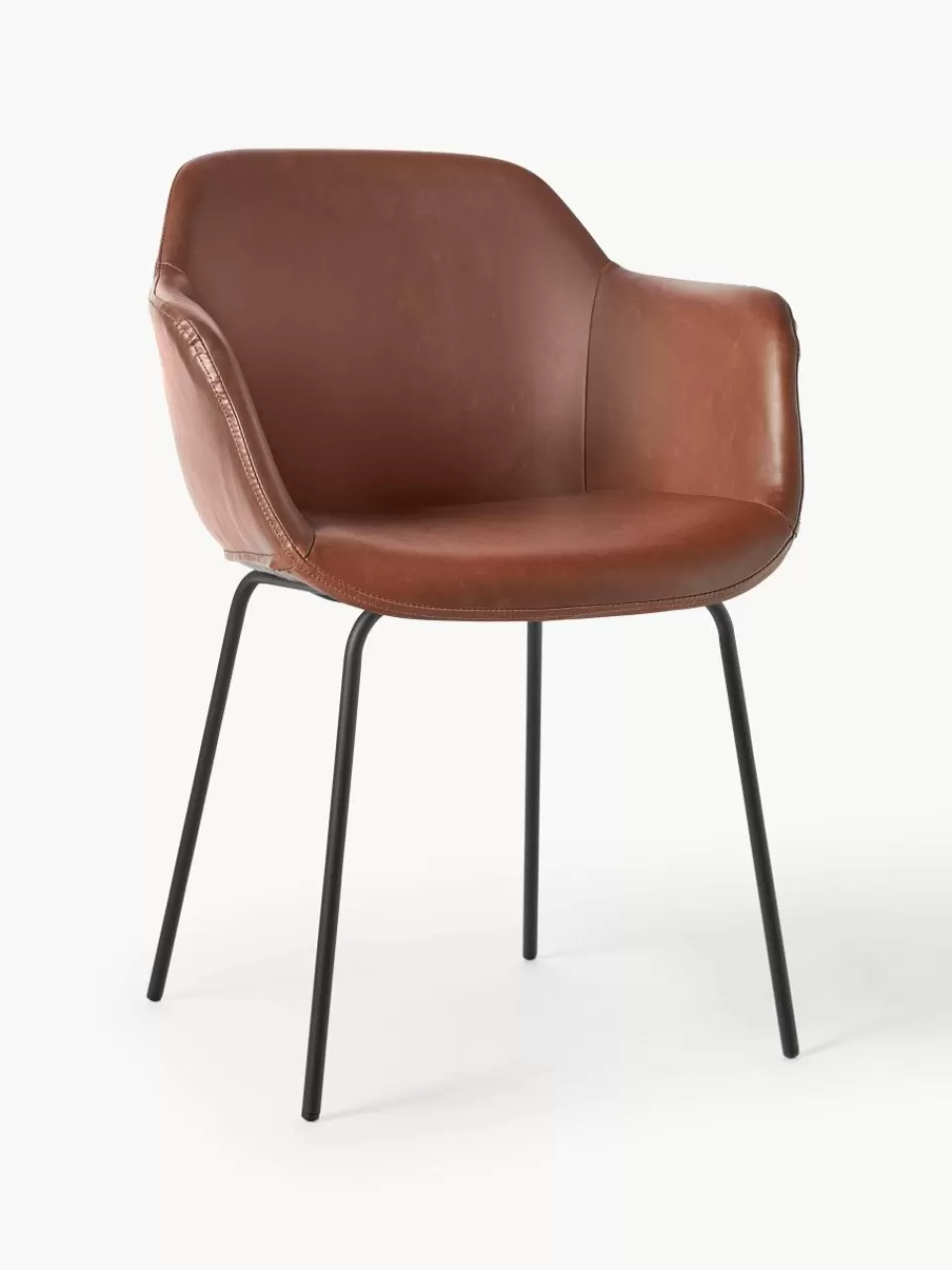 Westwing Collection Kunstleren fauteuil Fiji met smalle zitvlak | Stoelen