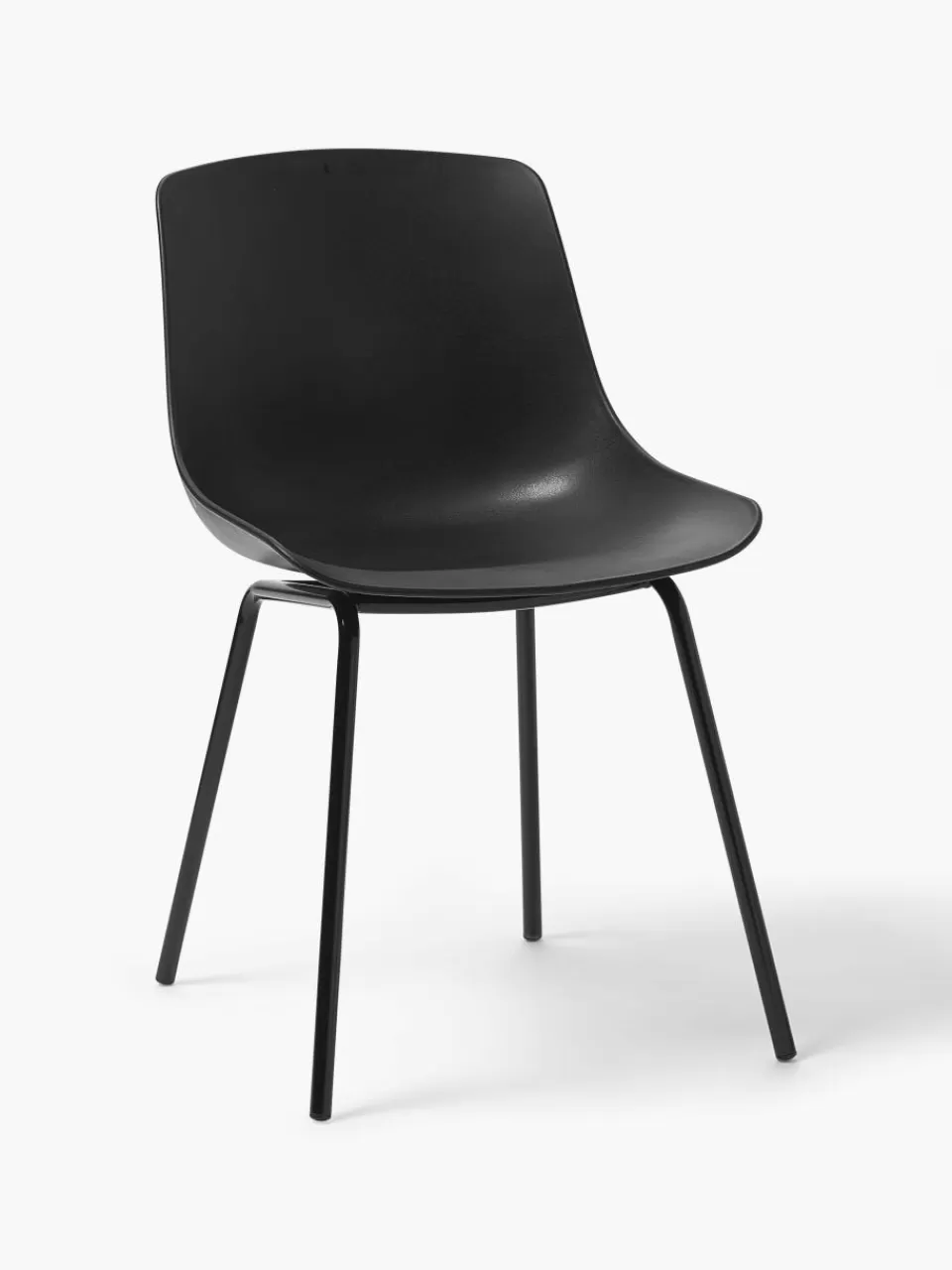 Westwing Collection Kunststoffen stoelen Dave met metalen poten, 2 stuks | Stoelen