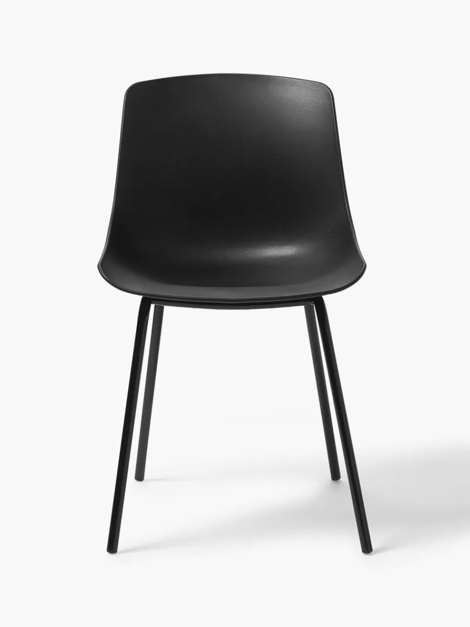 Westwing Collection Kunststoffen stoelen Dave met metalen poten, 2 stuks | Stoelen