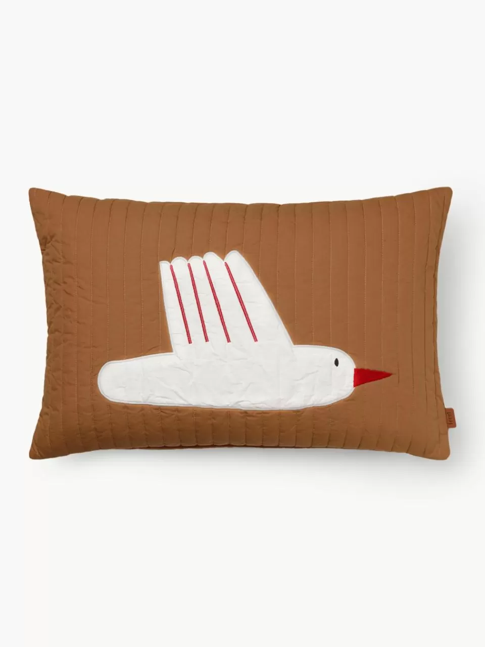 ferm LIVING Kids Kussenhoes Bird van biokatoen | Kindertextiel | Kinderkussens