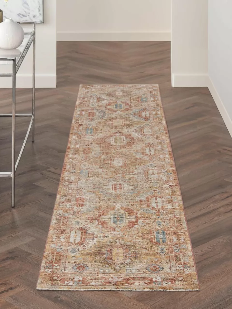 Rama Carpets Laagpolige loper Sahar met meanderpatroon | Lopers | Vloerkleden