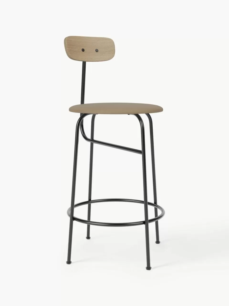 Audo Copenhagen Leren barkruk Afteroom met metalen frame | Stoelen | Barkrukken