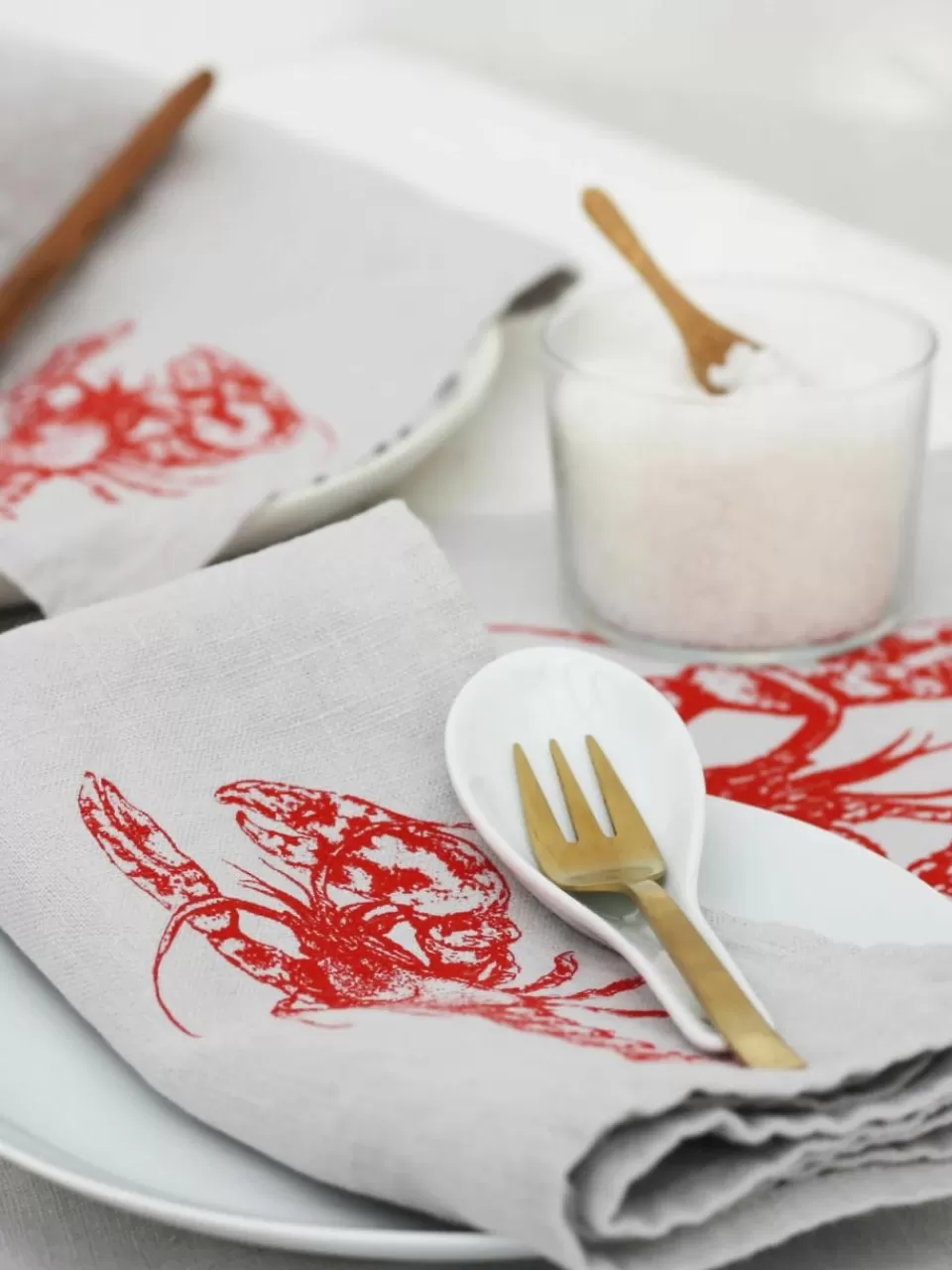 Frohstoff Linnen placemat handgedrukt | Placemats | Placemats