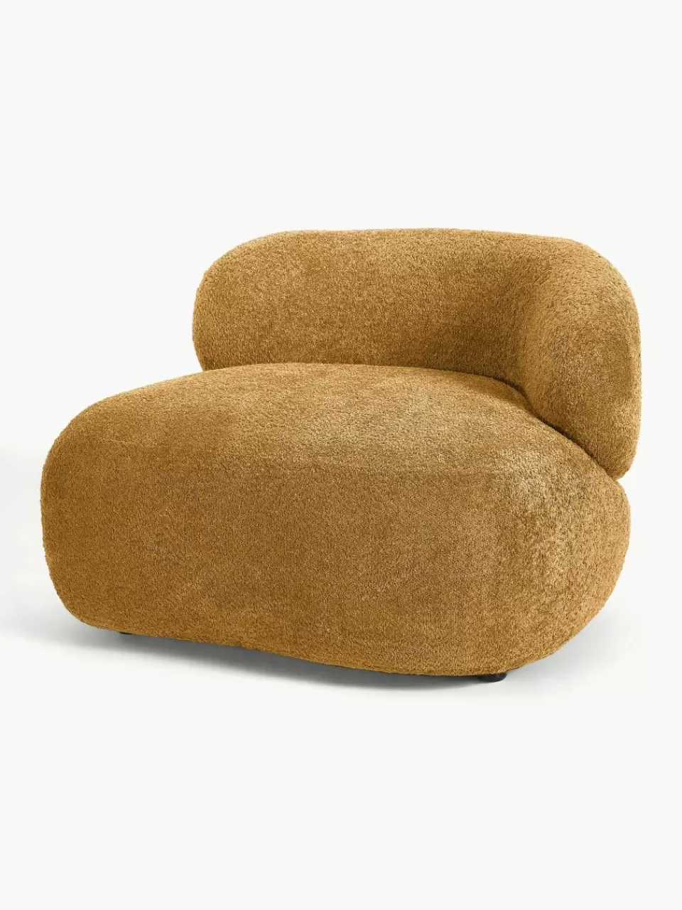 Westwing Collection Loungefauteuil Alba uit teddy-bouclé | Fauteuils | Bank Fauteuils