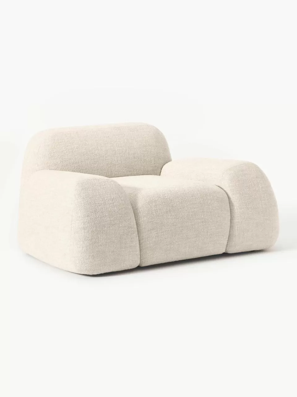 Westwing Collection Loungefauteuil Wolke van bouclé | Fauteuils | Relaxfauteuils