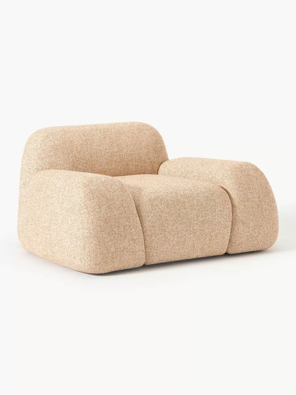 Westwing Collection Loungefauteuil Wolke van bouclé | Fauteuils | Relaxfauteuils