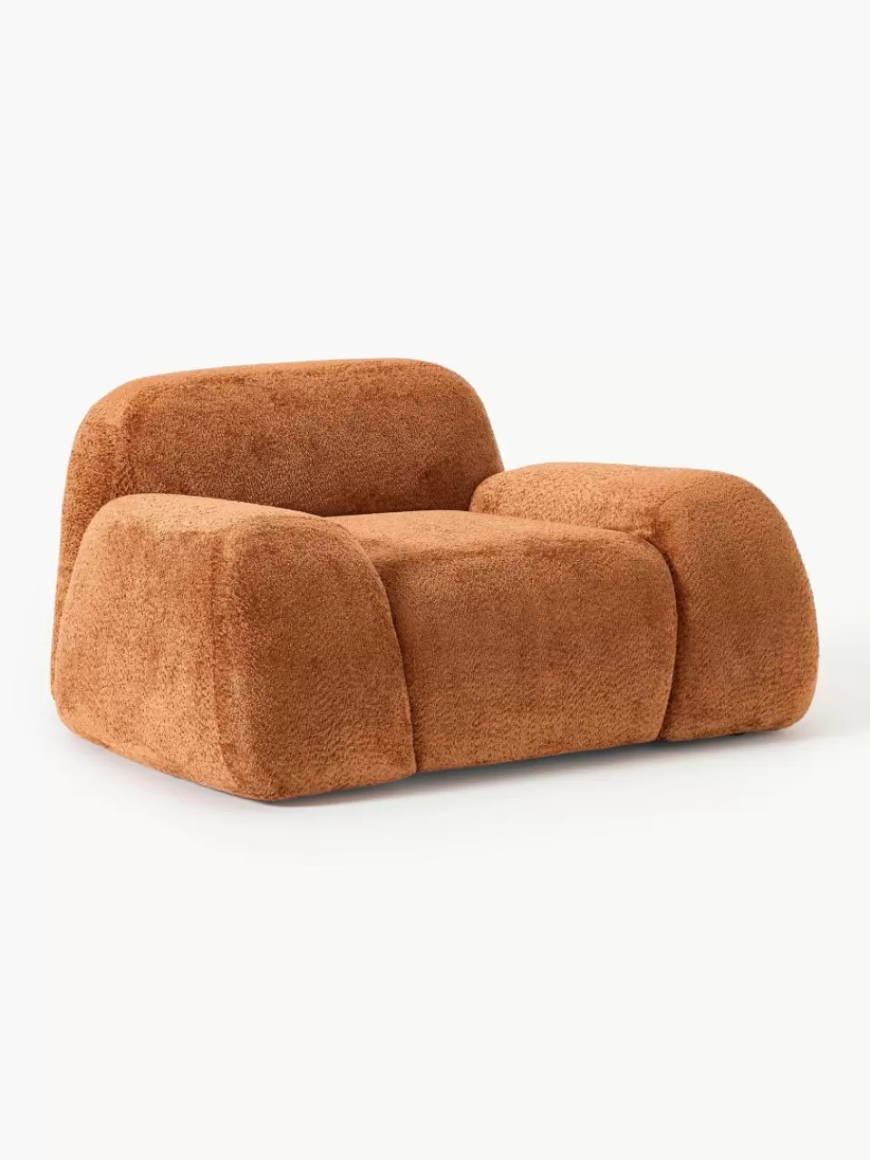 Westwing Collection Loungefauteuil Wolke van teddy-bouclé | Fauteuils | Relaxfauteuils