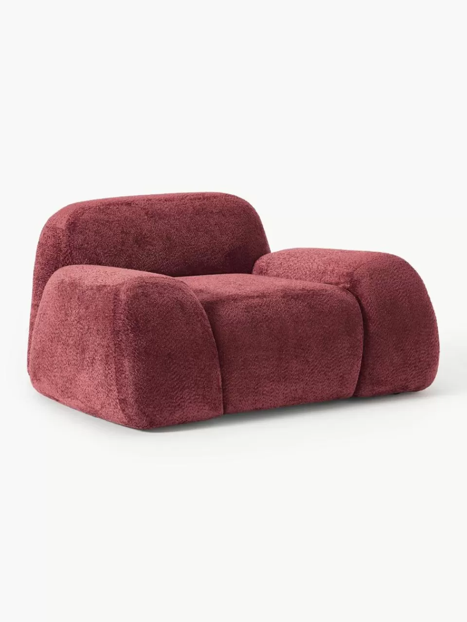 Westwing Collection Loungefauteuil Wolke van teddy-bouclé | Fauteuils | Relaxfauteuils