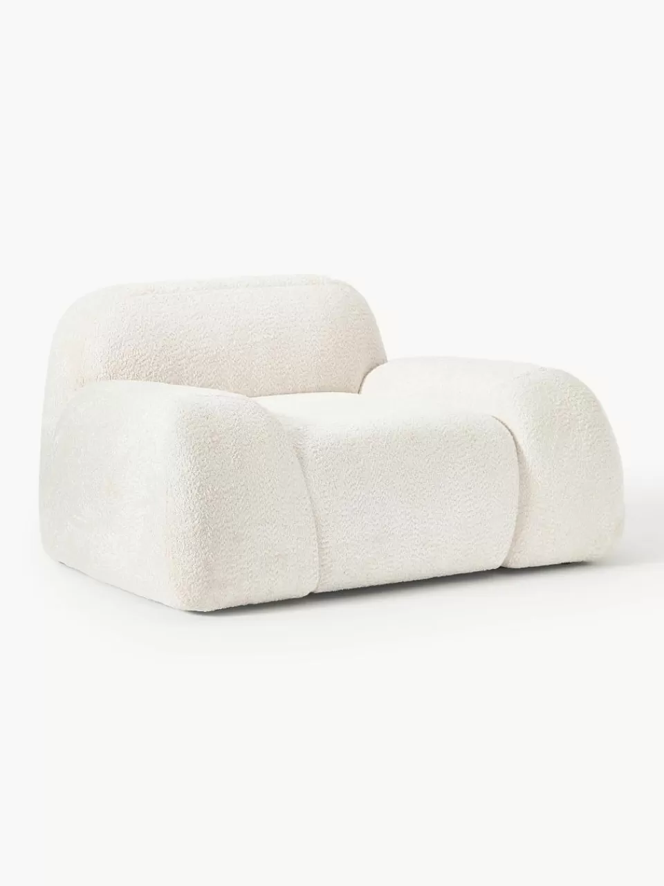 Westwing Collection Loungefauteuil Wolke van teddy-bouclé | Fauteuils | Relaxfauteuils