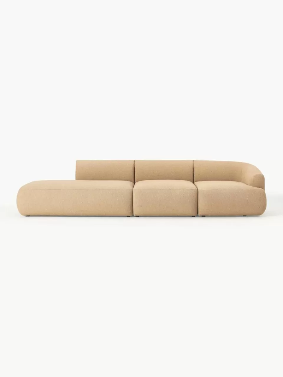 Westwing Collection Modulaire XL chaise longue Sofia van bouclé stof | Modulaire Kledingkasten | Banken