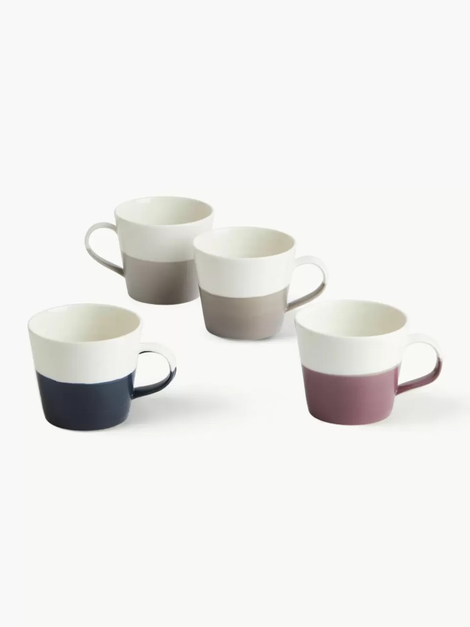 ROYAL DOULTON Mokken Coffee Studio van porselein, set van 4 | Servies | Koffiekopjes