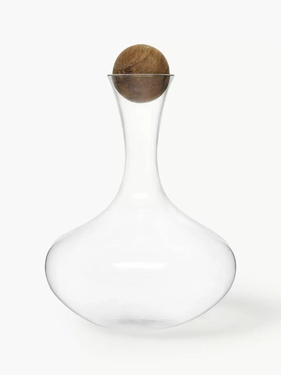 Sagaform Mondgeblazen decanter Eden met houten dop, 2 L | Servies | Decanteerkaraffen