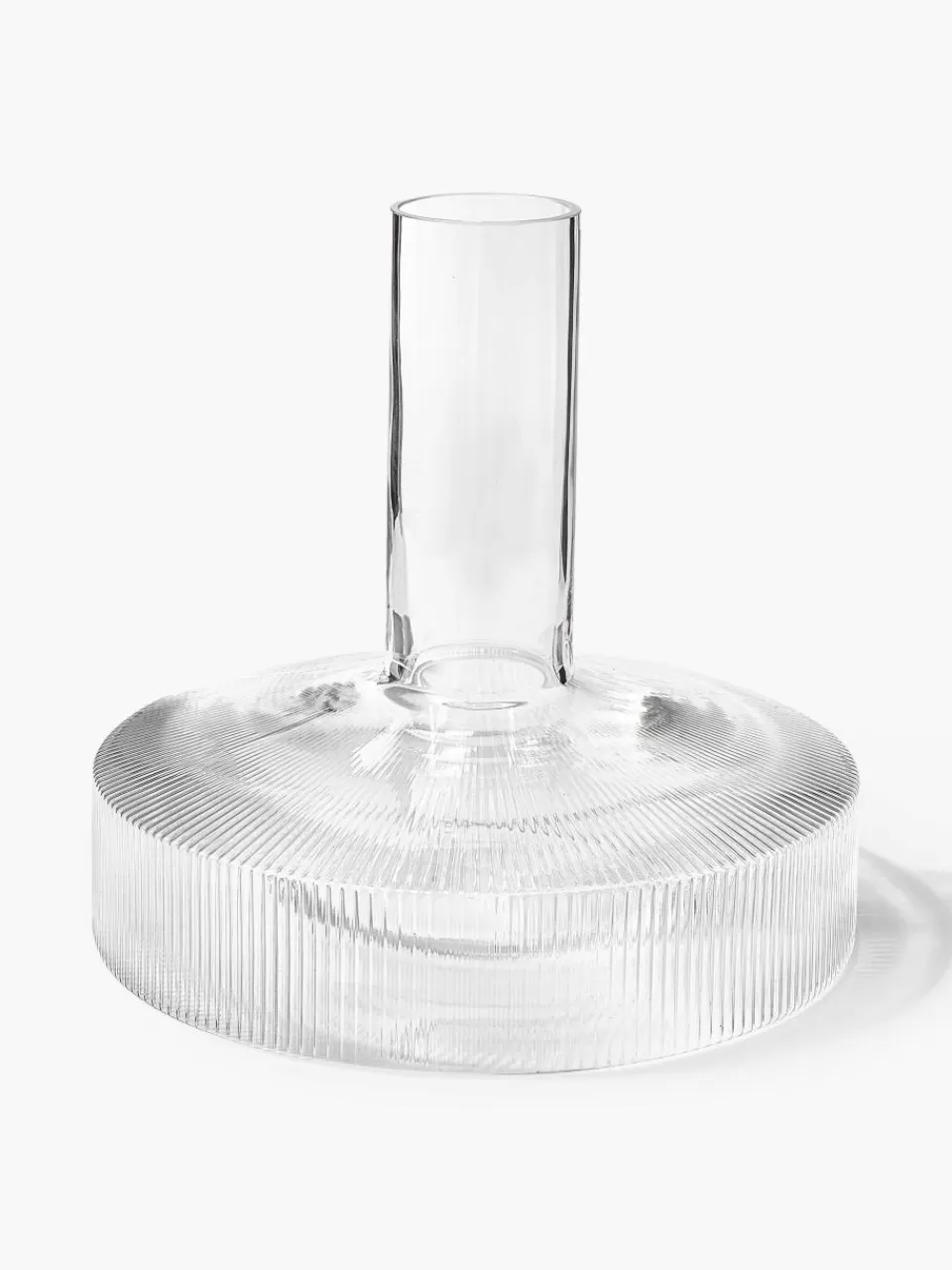 ferm LIVING Mondgeblazen decanter Ripple met groefreliëf, 1.1 L | Servies | Decanteerkaraffen