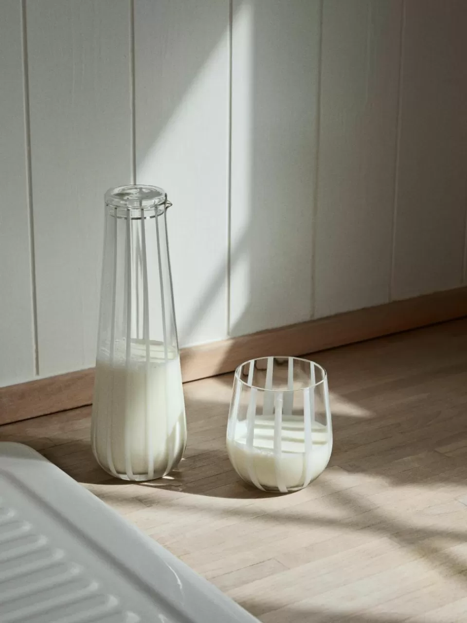 Broste Copenhagen Mondgeblazen waterglas Stripe | Servies