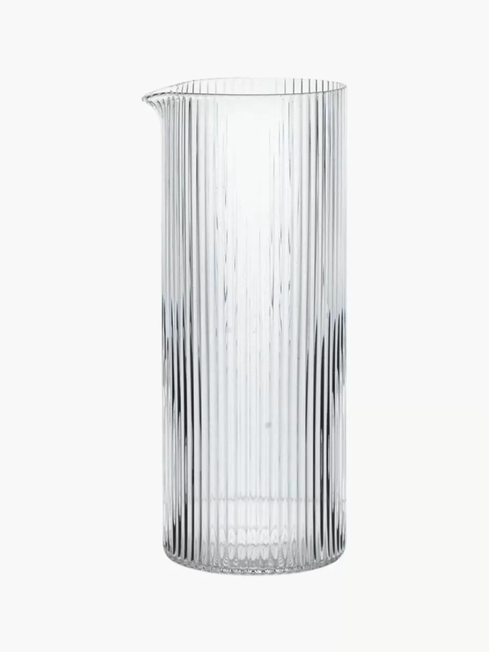 ferm LIVING Mondgeblazen waterkaraf Ripple met groefreliëf, 400 ml | Servies