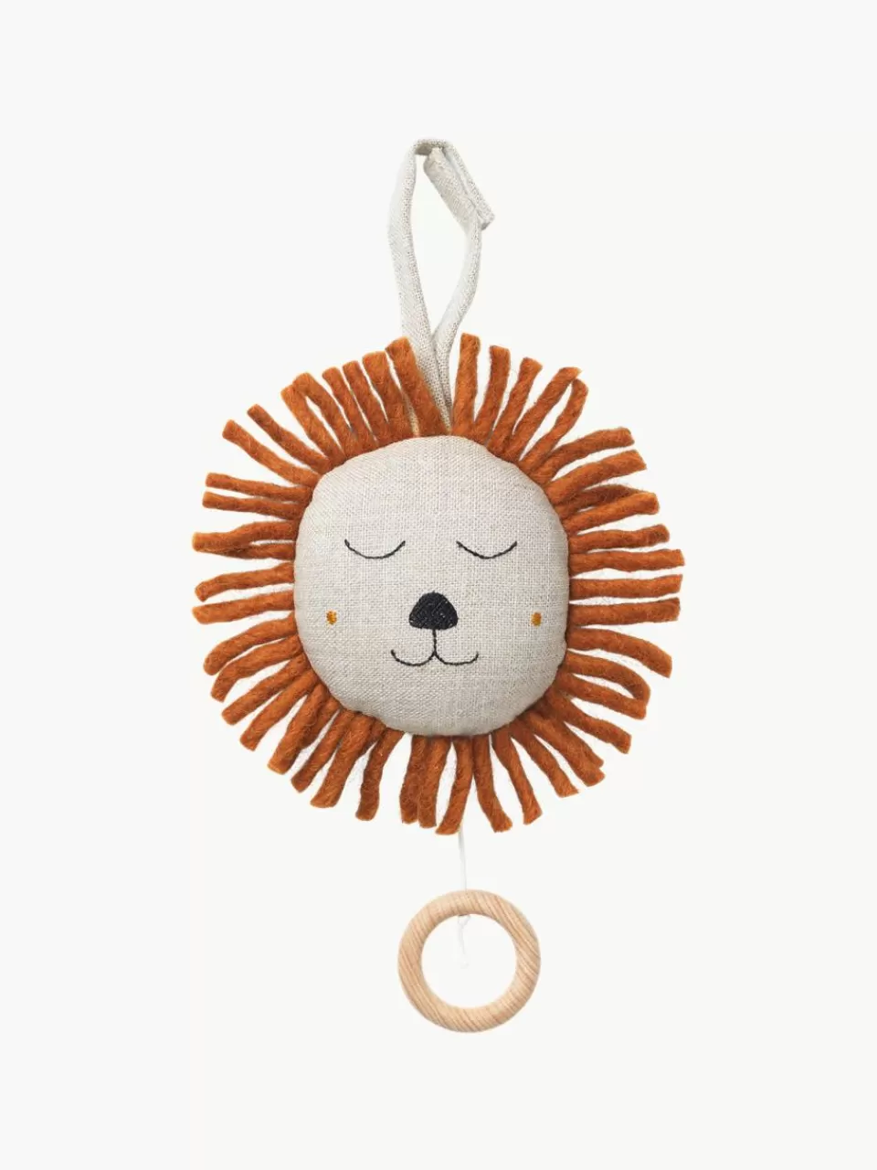 ferm LIVING Kids Muziekmobiel Lion van linnen | Muziekdoosjes & -Mobielen | Muziekdoosjes & -Mobielen