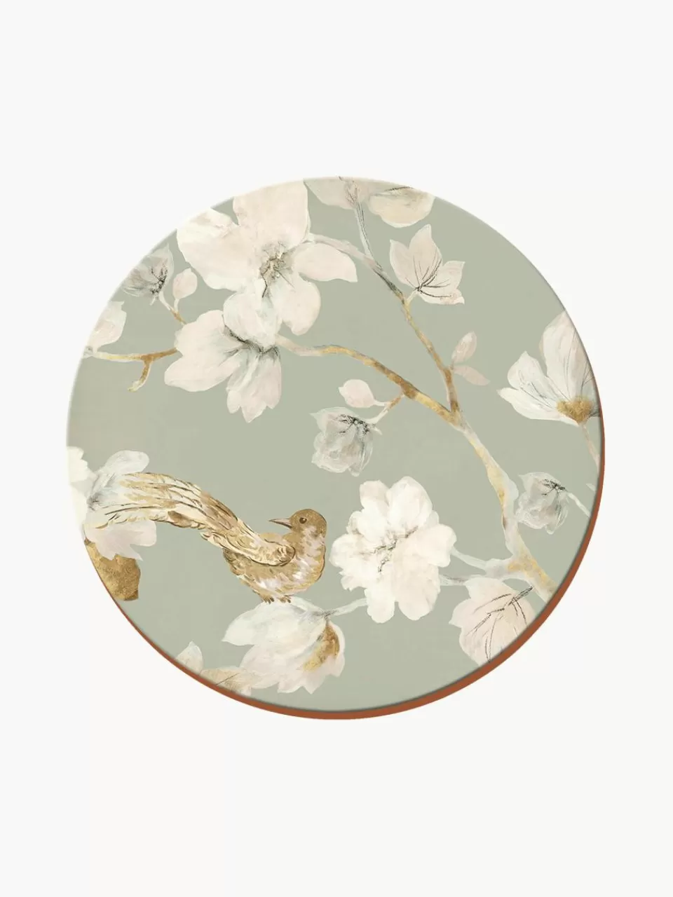 Westwing Onderzetter Duck Egg met bloemenpatroon, 4 stuks | Onderzetters | Servies