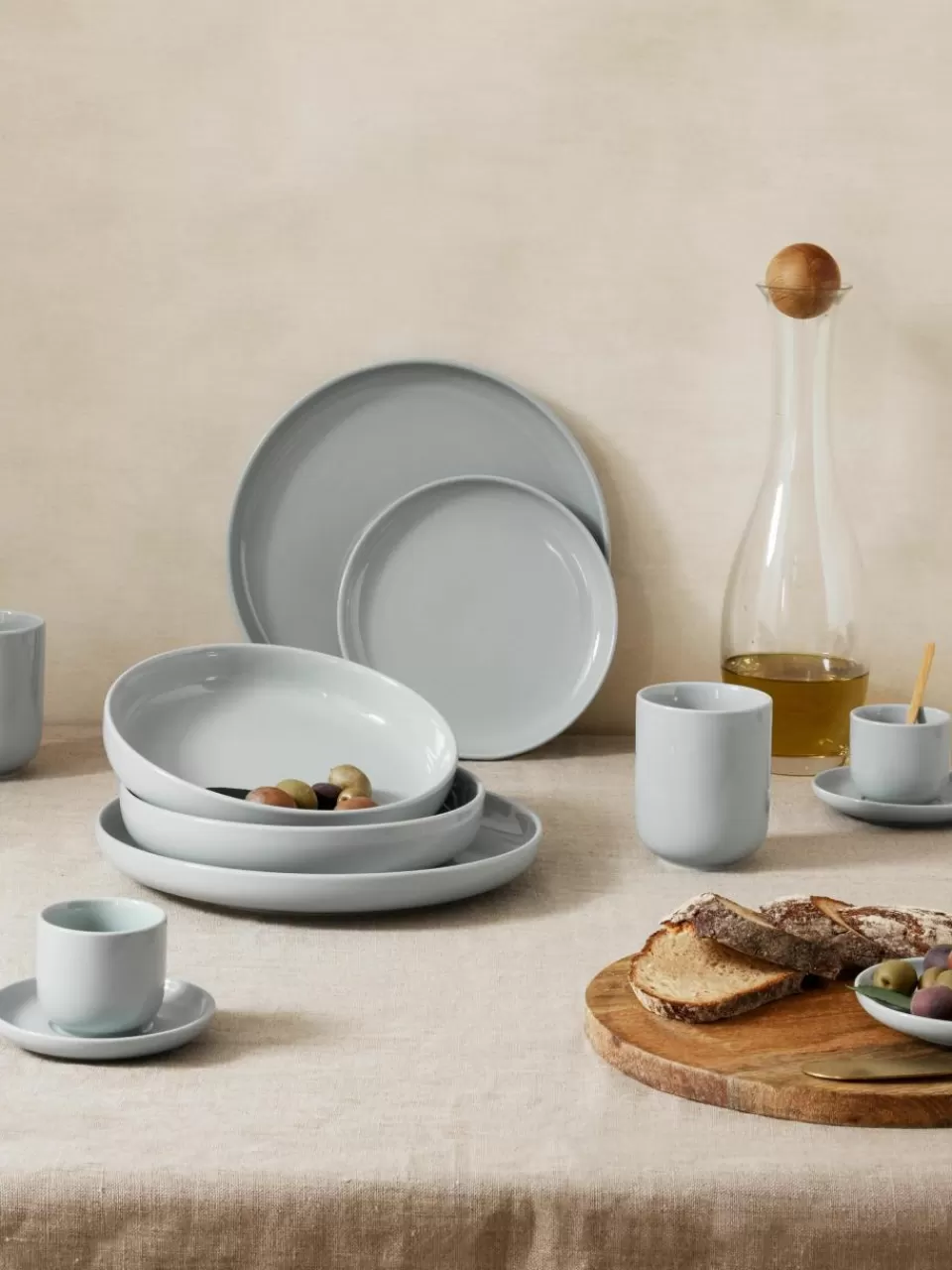 Westwing Collection Porseleinen dinerborden Nessa, 4 stuks | Servies | Dinerborden