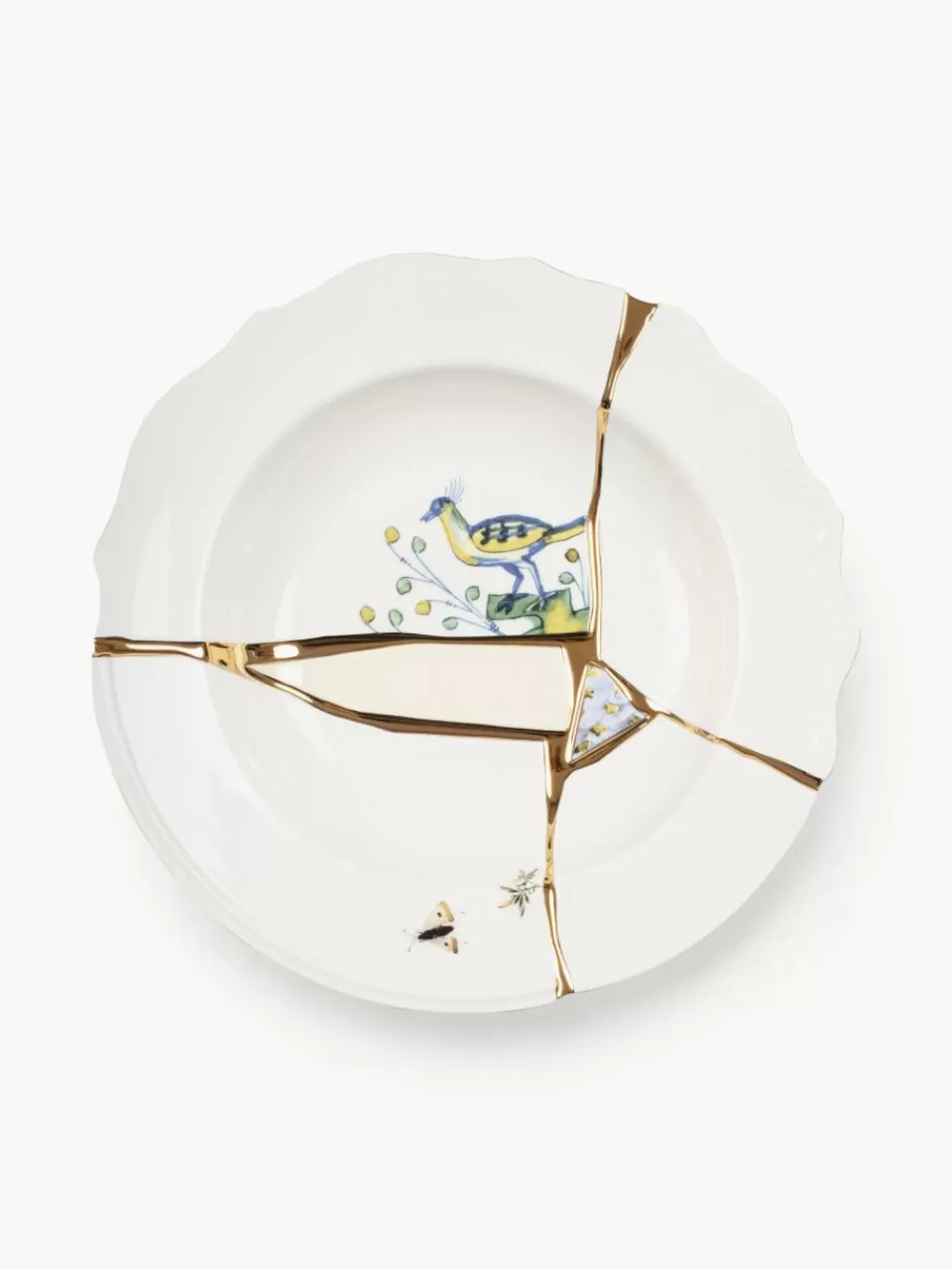 SELETTI Porseleinen pastabord Kintsugi | Servies | Diepe Borden