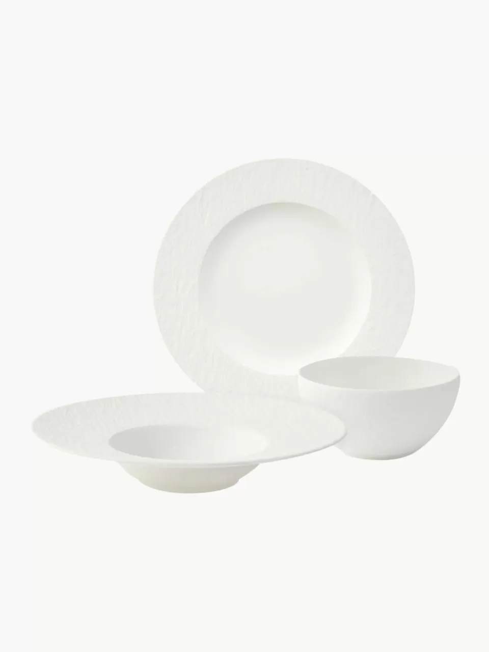 Villeroy & Boch Porseleinen servies Manufacture Rock, 2 personen (6-delig) | Servies | Serviessets