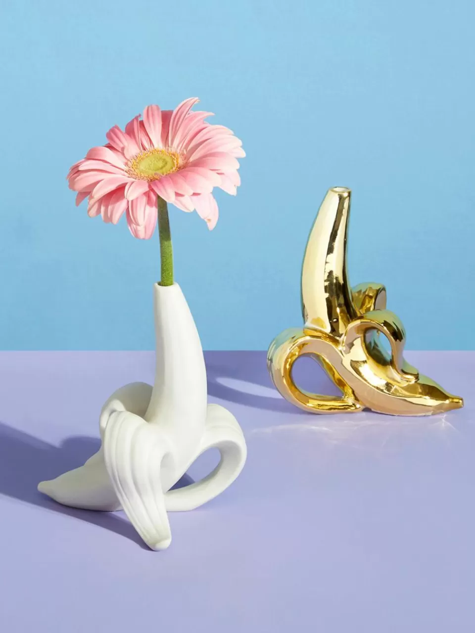 Jonathan Adler Porseleinen vaas Banana met kleur, H 15 cm | Vazen | Vazen