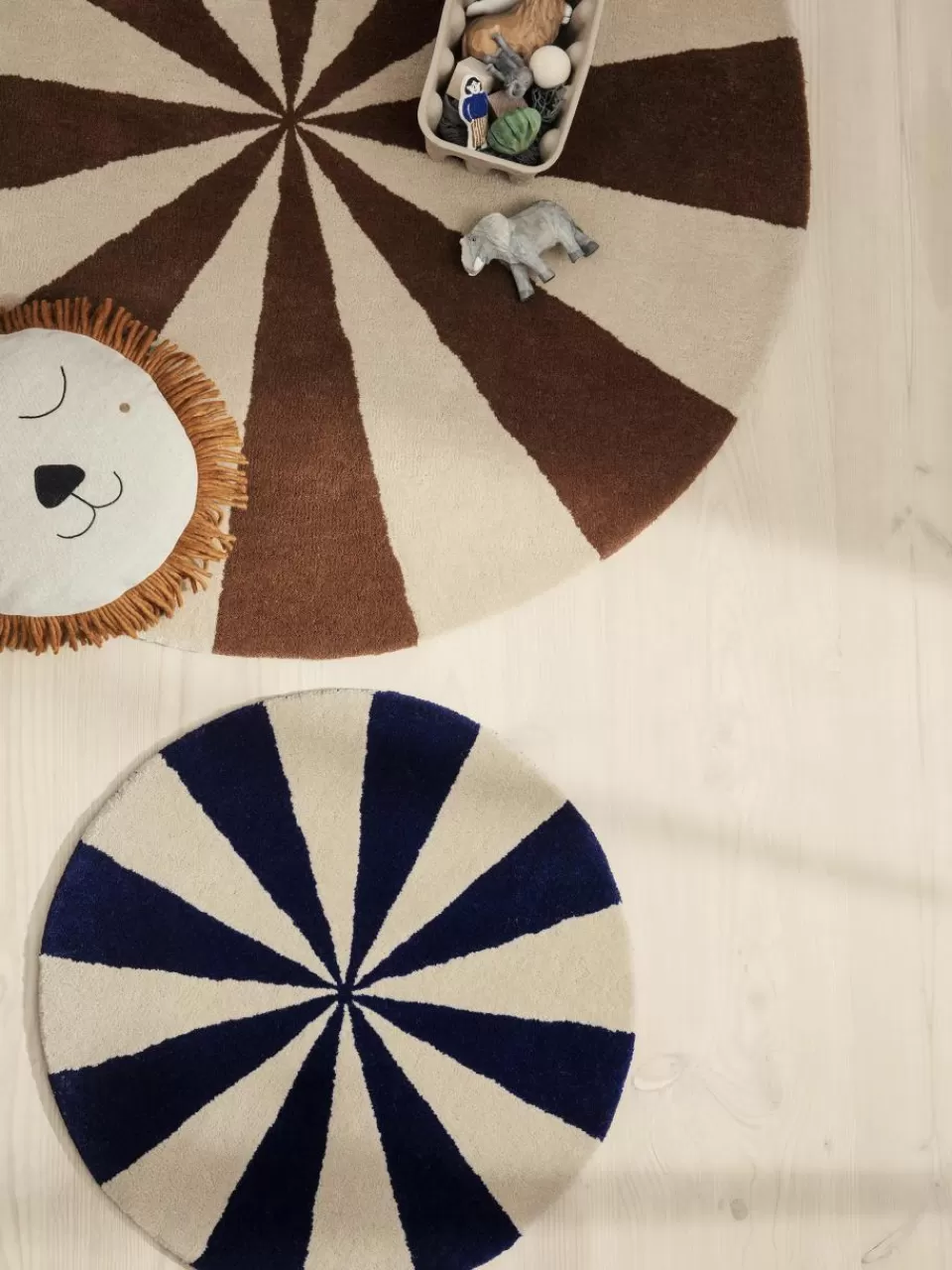 ferm LIVING Kids Rond wollen vloerkleed Arch, handgetuft | Kindervloerkleden | Kindervloerkleden