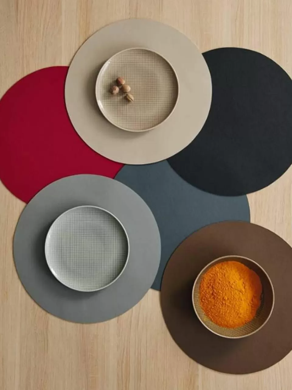 ASA Selection Ronde kunstleren placemats Pik, 2 stuks | Servies | Placemats