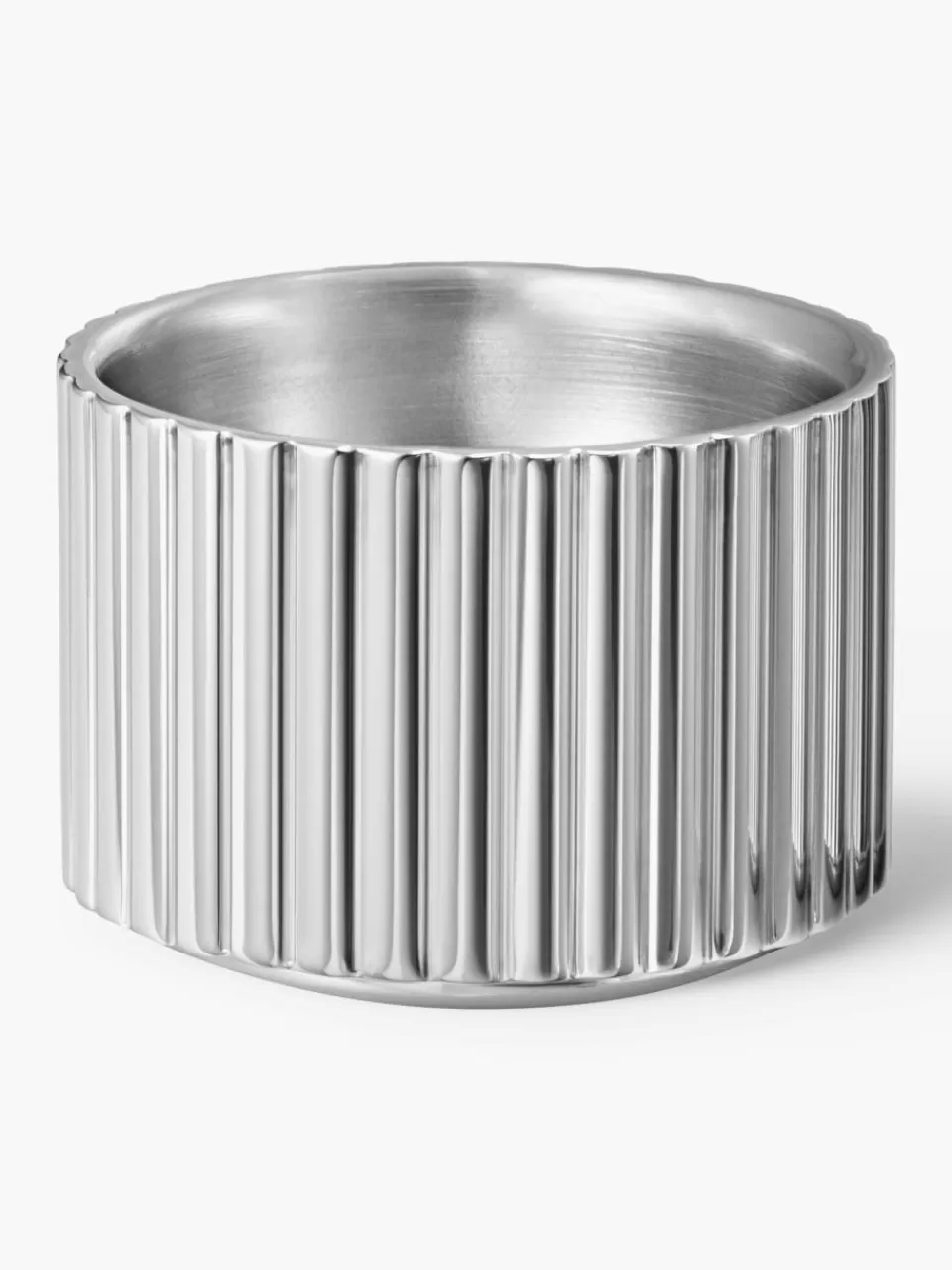 GEORG JENSEN RVS eierdopjes Bernadotte met groefstructuur, set van 2 | Eierdopjes | Servies