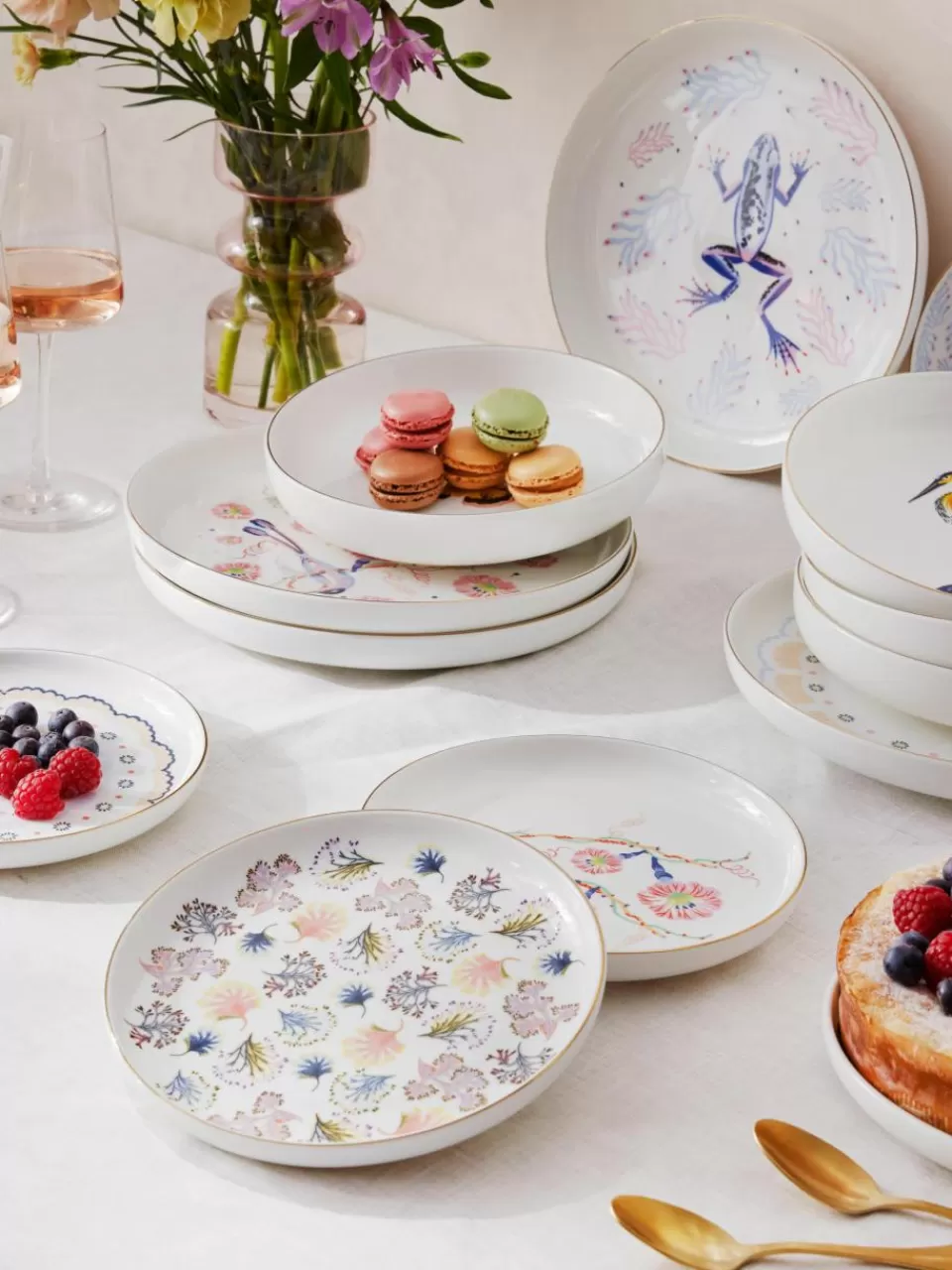 Westwing Collection Serviesset Flamboyant, 4 personen (12-delig) | Servies | Serviessets