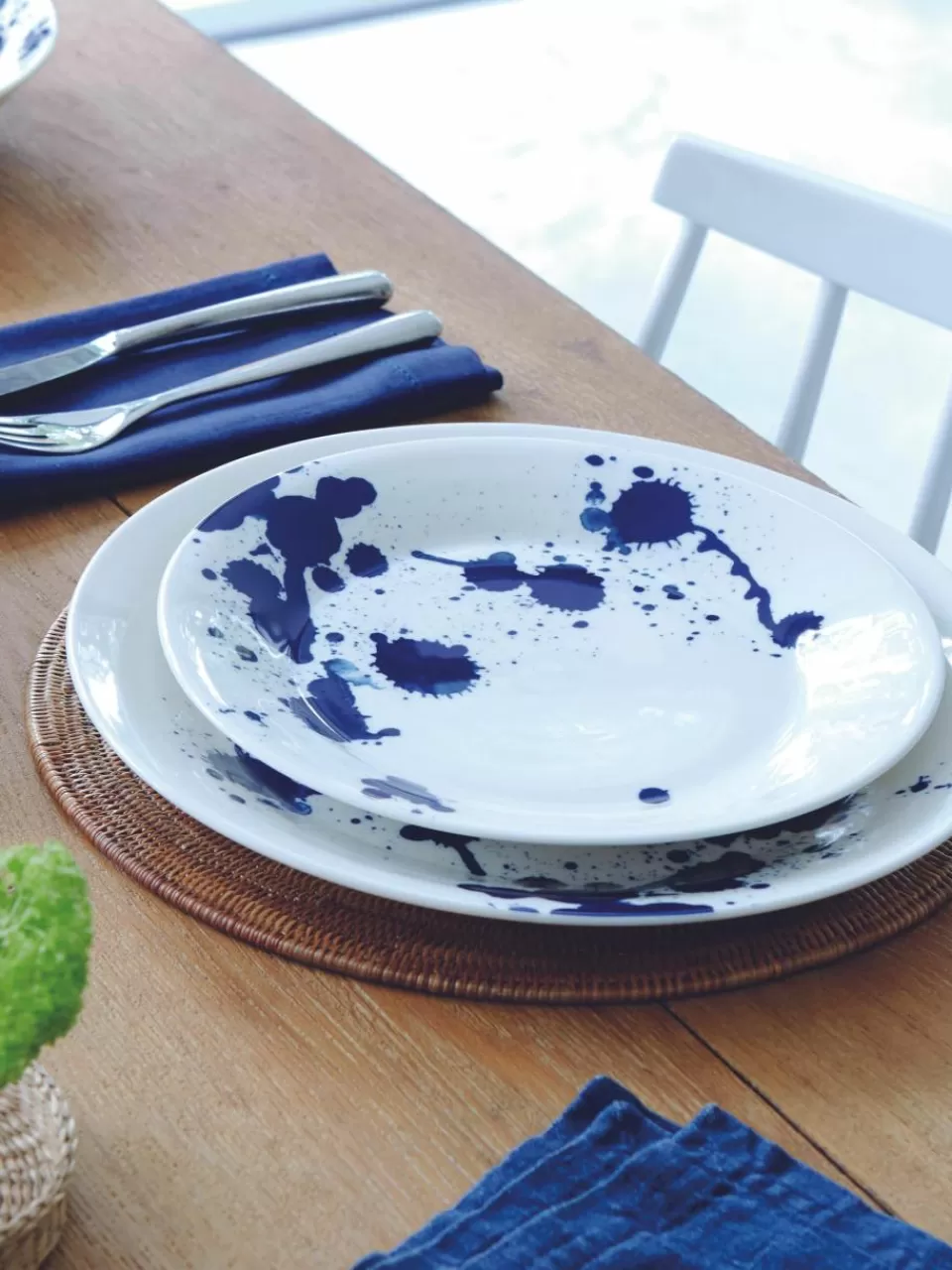 ROYAL DOULTON Serviesset Pacific blauw van porselein, 4 personen (16-delig) | Serviessets