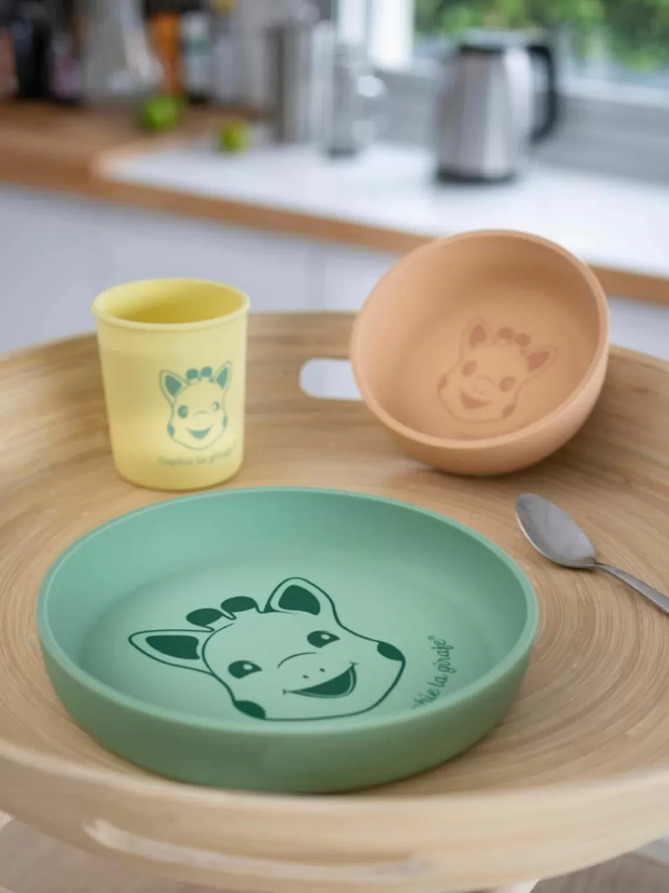 Sophie la girafe Serviesset van silicone, 4-delig | Kinderservies & -Bestek