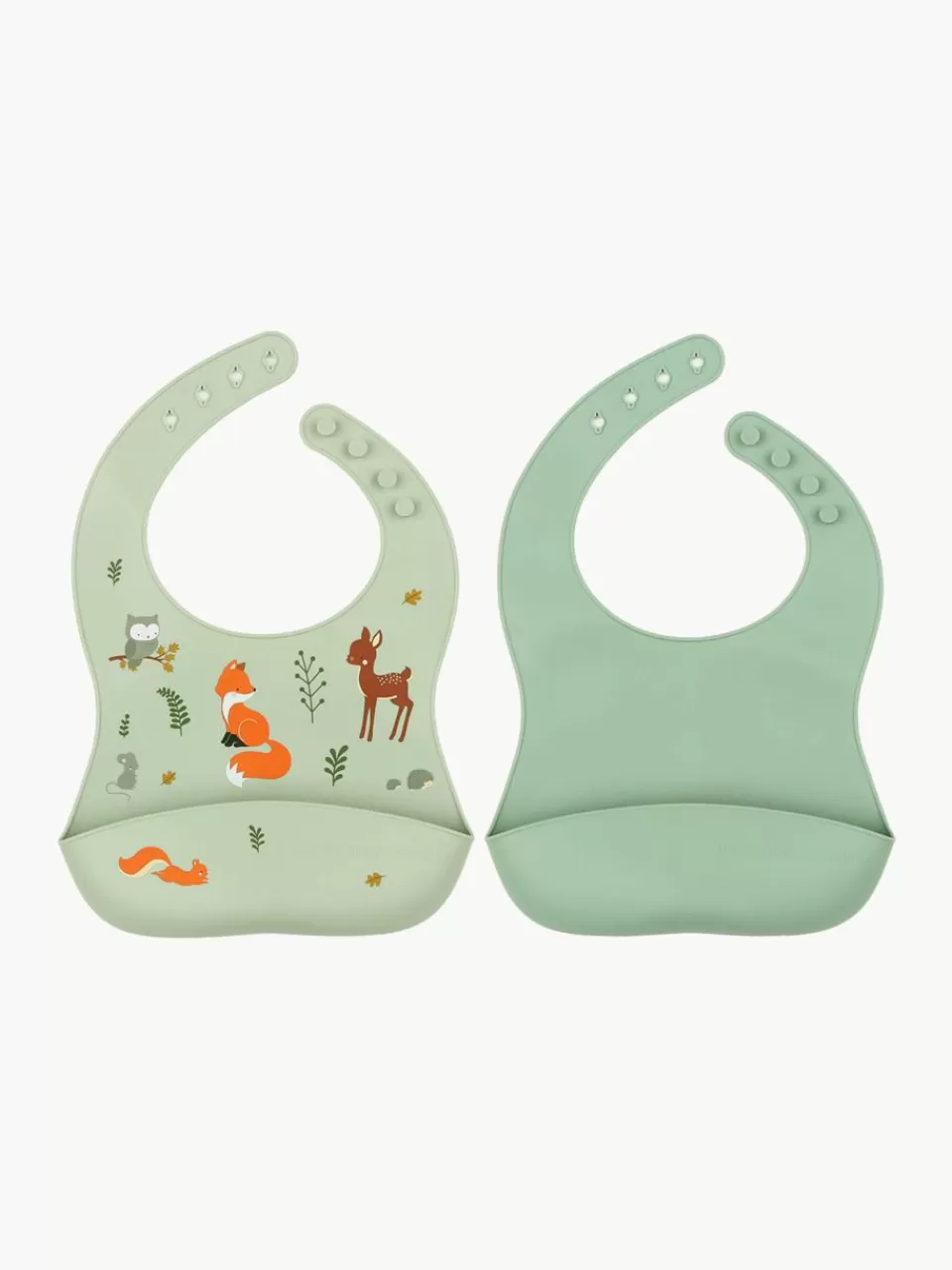 A Little Lovely Company Siliconen slabbetjes Rainbows, set van 2 | Kinderservies & -Bestek