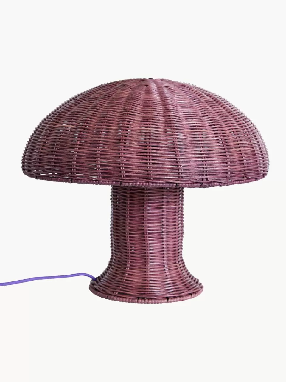 HKLIVING Tafellamp Burgundy van rotan | Bureaulampen | Tafellampen